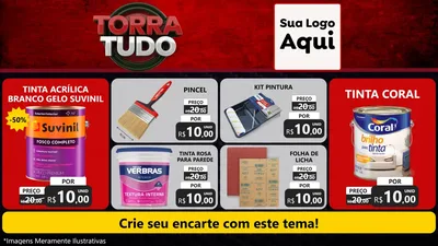 Modelo de TV para TV Horizontal com o tema Torra Tudo para Tintas e Ferramentas