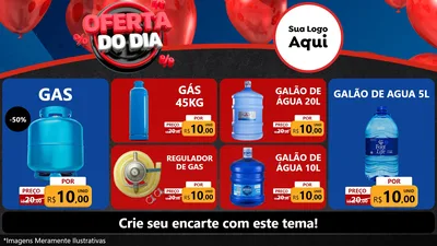 Modelo de TV para TV Horizontal com o tema Oferta do Dia para Água e gás