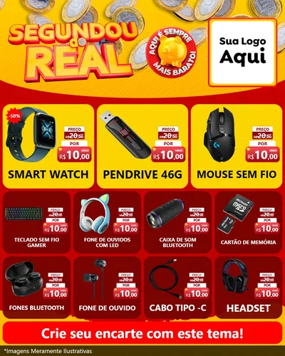 Modelo de Rede Social para Feed Instagram com o tema Segundou do Real para Informática