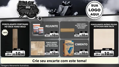 Modelo de TV para TV Horizontal com o tema Black dos Sonhos para Pisos e revestimentos