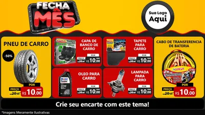 Modelo de TV para TV Horizontal com o tema Fecha Mês para Auto peças
