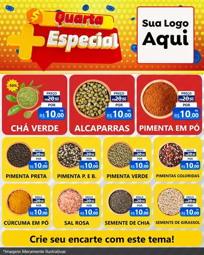 Modelo de Rede Social para Feed Instagram com o tema Quarta Mais Especial para Produtos Naturais
