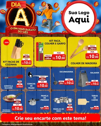 Modelo de Rede Social para Feed Instagram com o tema Dia A - O Dia Mais Barato Do Mês para Utilidades Domésticas