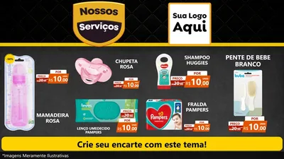 Modelo de TV para TV Horizontal com o tema Nossos Serviços para Bebês