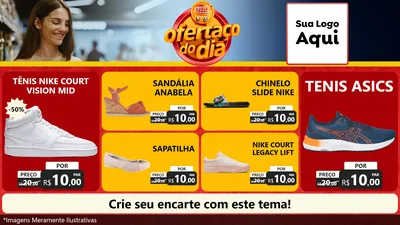 Modelo de TV para TV Horizontal com o tema Ofertaço Do Dia para Calçados