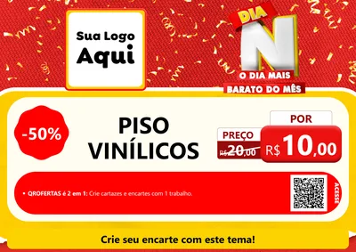 Modelo de Cartaz para Cartaz A4 Horizontal com o tema Dia N o Dia Mais Barato do Mês para Material para Construção