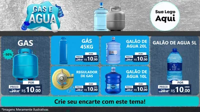 Modelo de TV para TV Horizontal com o tema Gás e Água para Água e gás