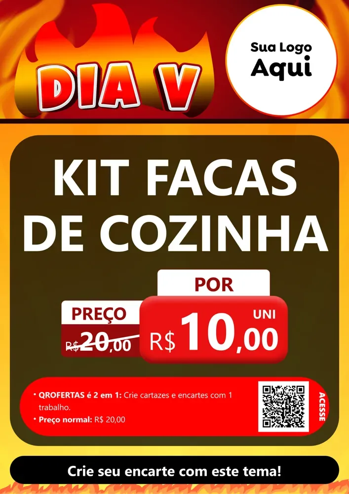 Modelo de Cartaz para Cartaz A4 Vertical com o tema Dia V para Utilidades Domésticas