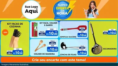 Modelo de TV para TV Horizontal com o tema Super Oferta da Hora para Utilidades Domésticas