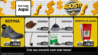 Modelo de TV para TV Horizontal com o tema Agosto imbatível para Agropecuária