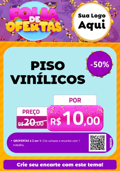 Modelo de Cartaz para Cartaz A4 Vertical com o tema Folia de Ofertas para Material para Construção