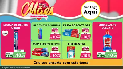 Modelo de TV para TV Horizontal com o tema Show das Mães - Ofertas Especiais para Higiene Pessoal