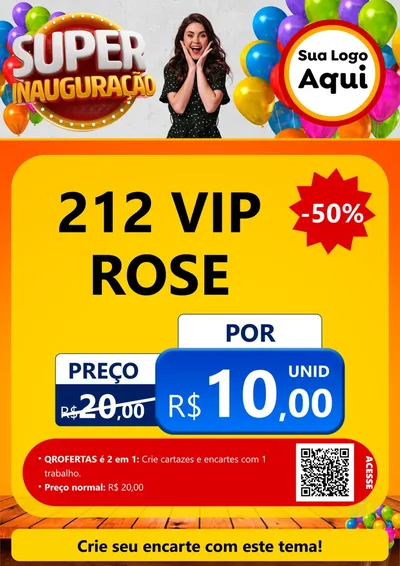 Modelo de Cartaz para Cartaz A4 Vertical com o tema Super Inauguração para Perfumes