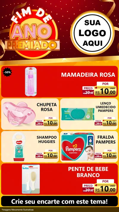 Modelo de TV para TV Vertical com o tema Fim de Ano Premiado para Bebês