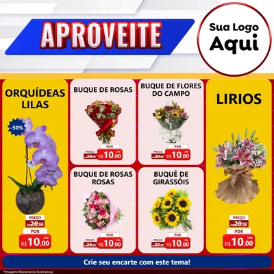 Modelo de Rede Social para Feed Facebook com o tema Aproveite para Floricultura e jardim