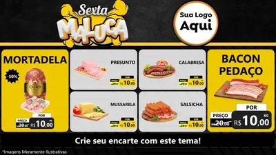Modelo de TV para TV Horizontal com o tema Sexta Maluca para Frios e Laticínios