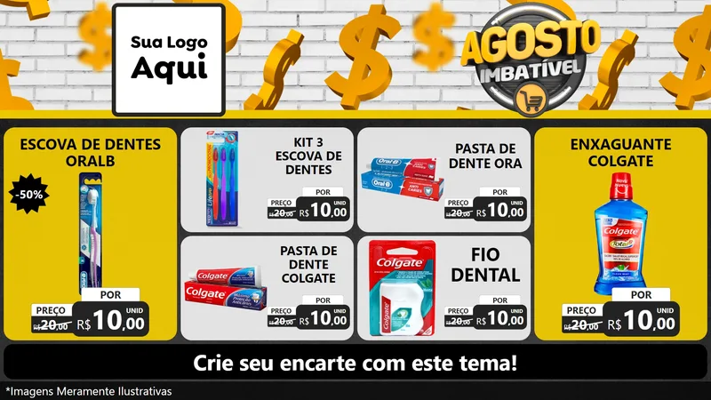 Modelo de TV para TV Horizontal com o tema Agosto imbatível para Higiene Pessoal