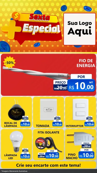 Modelo de Rede Social para Stories com o tema Sexta Mais Especial para Materiais Elétricos