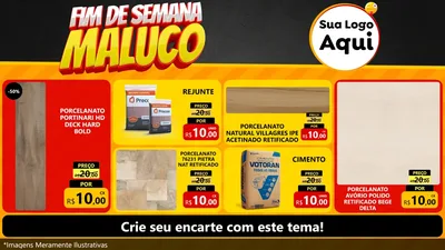 Modelo de TV para TV Horizontal com o tema Final de Semana Maluco para Pisos e revestimentos