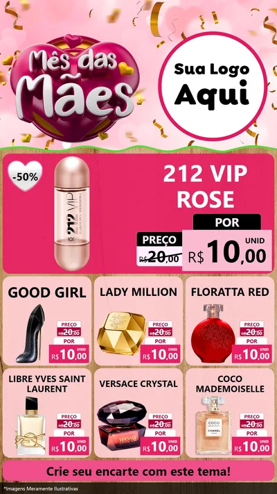 Modelo de Rede Social para Stories com o tema Mês das Mães para Perfumes