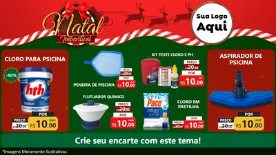 Modelo de TV para TV Horizontal com o tema Natal Imperdível para Produtos para Piscina