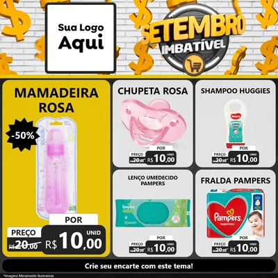 Modelo de Rede Social para Feed Facebook com o tema Setembro Imbatível para Bebês