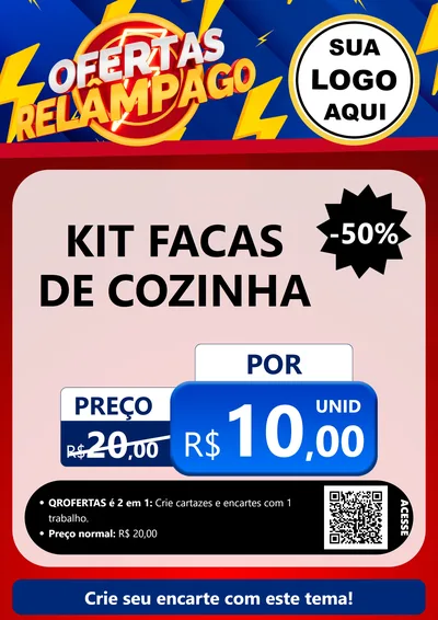 Modelo de Cartaz para Cartaz A4 Vertical com o tema Ofertas Relâmpago para Utilidades Domésticas