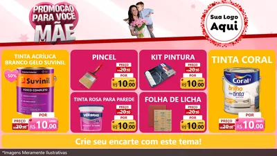Modelo de TV para TV Horizontal com o tema Promoção Para Você Mãe para Tintas e Ferramentas