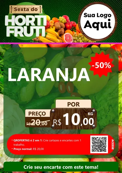 Modelo de Cartaz para Cartaz A4 Vertical com o tema Sexta do Hortifrúti para Hortifrúti
