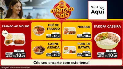 Modelo de TV para TV Horizontal com o tema Ofertaço Do Dia para Restaurante