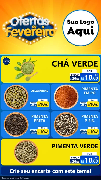 Modelo de TV para TV Vertical com o tema Ofertas de Fevereiro para Produtos Naturais