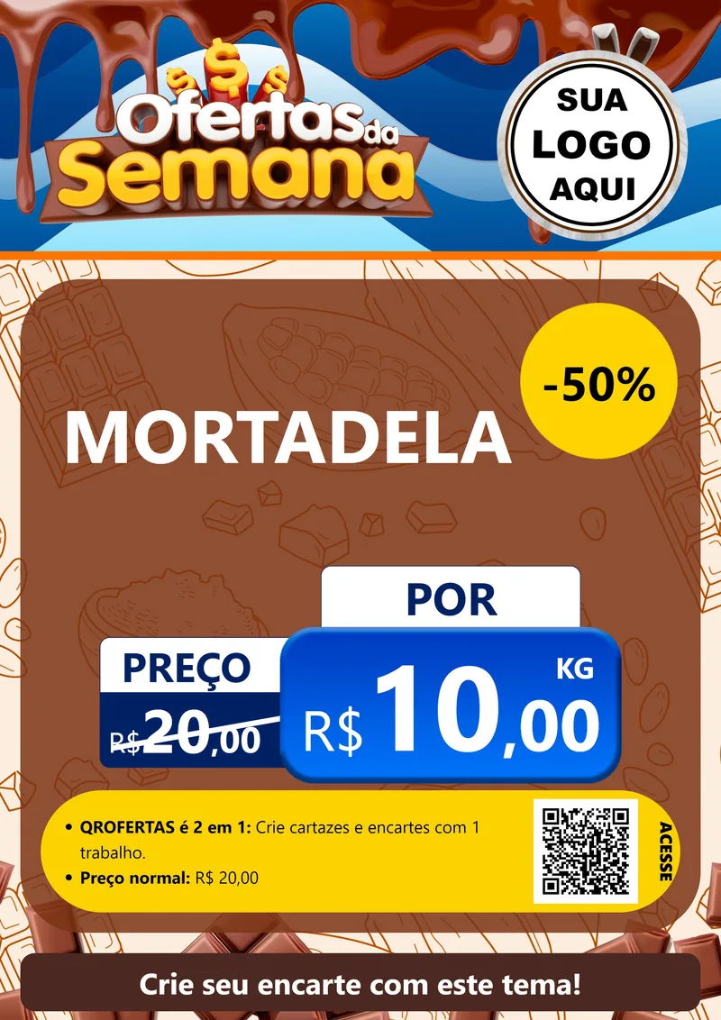 Modelo de Cartaz para Cartaz A4 Vertical com o tema Ofertas da Semana - Páscoa para Frios e Laticínios
