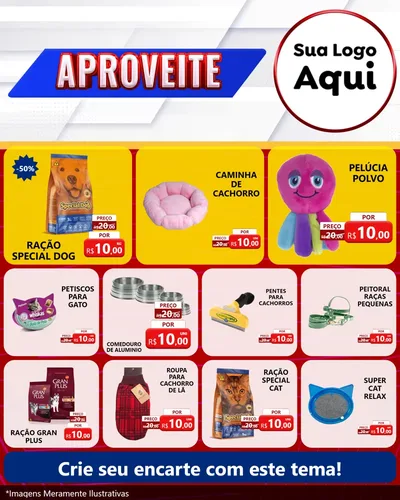 Modelo de Rede Social para Feed Instagram com o tema Aproveite para Pet Shop