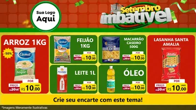Modelo de TV para TV Horizontal com o tema Setembro Imbatível para Supermercado