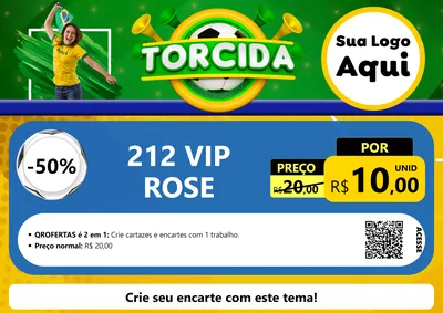 Modelo de Cartaz para Cartaz A4 Horizontal com o tema Torcida para Perfumes