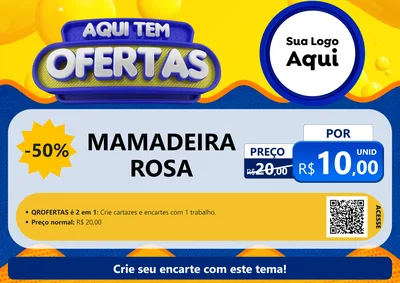 Modelo de Cartaz para Cartaz A4 Horizontal com o tema Aqui Tem Ofertas para Bebês