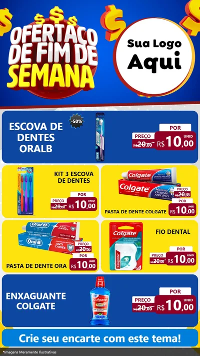 Modelo de TV para TV Vertical com o tema Ofertaço de Fim de Semana para Higiene Pessoal