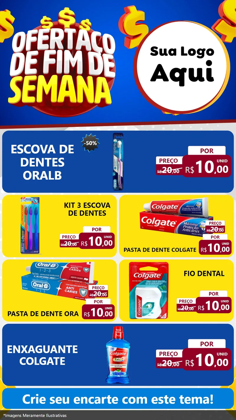 Modelo de TV para TV Vertical com o tema Ofertaço de Fim de Semana para Higiene Pessoal