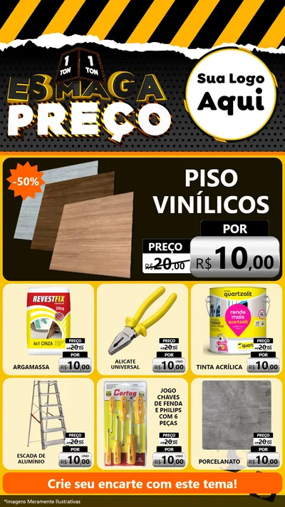 Modelo de Rede Social para Stories com o tema Esmaga Preço para Material para Construção