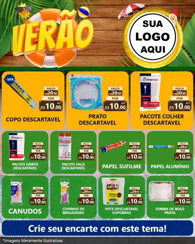 Modelo de Rede Social para Feed Instagram com o tema Verão para Embalagens
