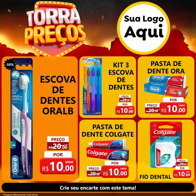 Modelo de Rede Social para Feed Facebook com o tema Torra Preços para Higiene Pessoal