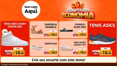 Modelo de TV para TV Horizontal com o tema Quarta da Economia para Calçados