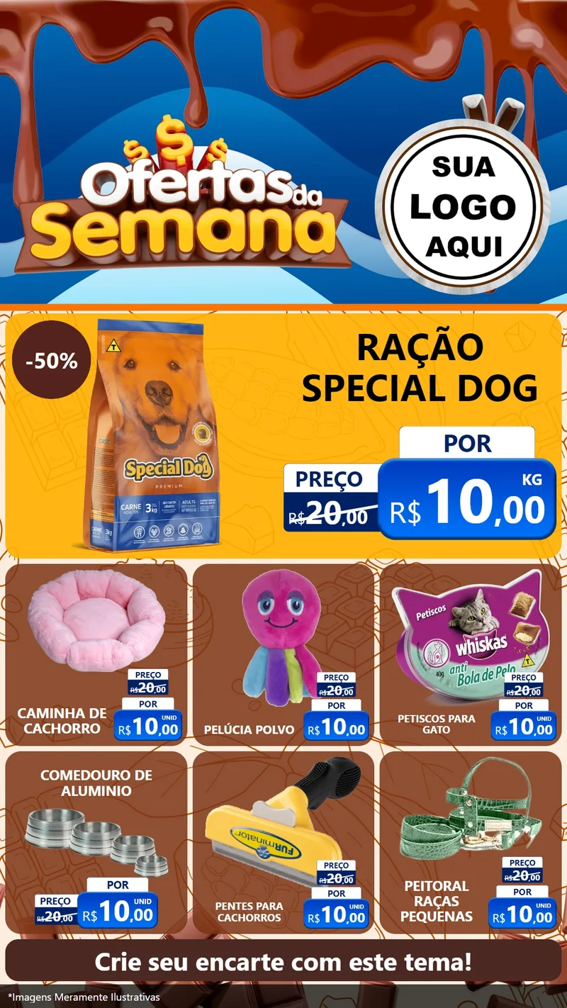 Modelo de Rede Social para Stories com o tema Ofertas da Semana - Páscoa para Pet Shop