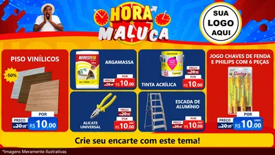 Modelo de TV para TV Horizontal com o tema Hora Maluca para Material para Construção