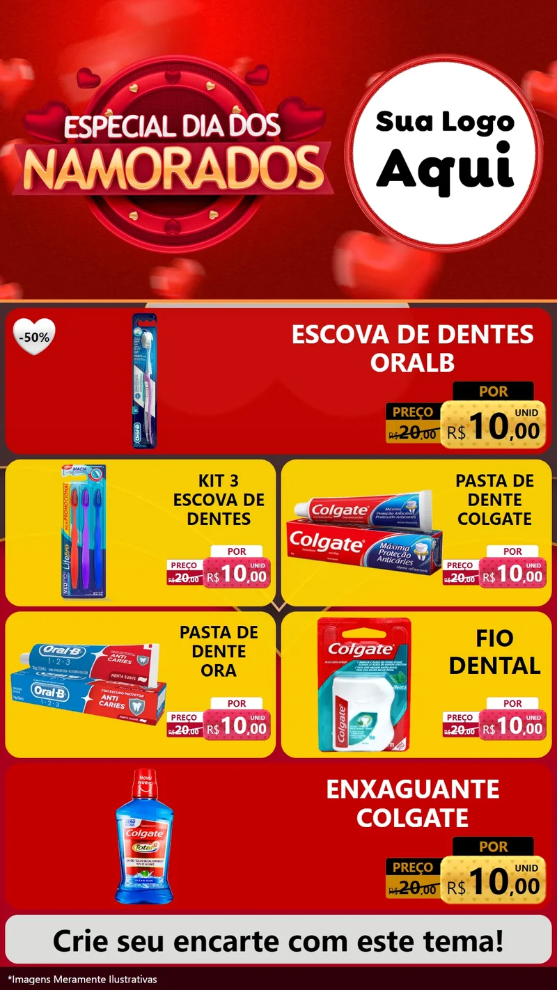 Modelo de TV para TV Vertical com o tema Especial Dia Dos Namorados para Higiene Pessoal