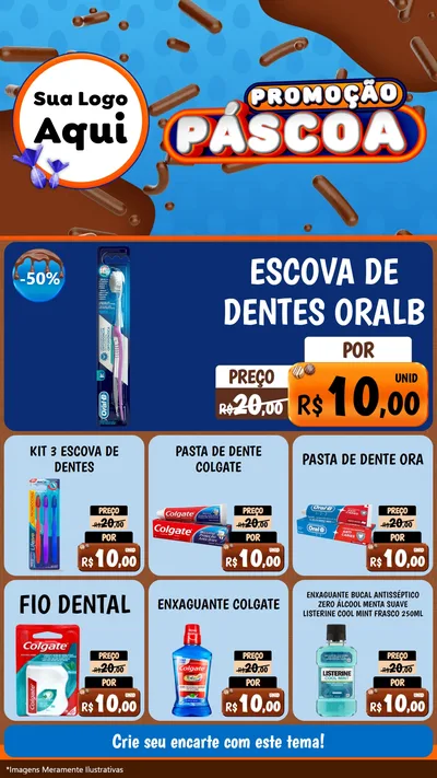 Modelo de Rede Social para Stories com o tema Promoção Páscoa para Higiene Pessoal