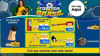 Modelo de TV para TV Horizontal com o tema Torcida Vai Brasil - Copa para Utilidades Domésticas