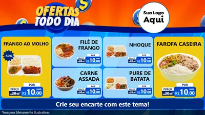 Modelo de TV para TV Horizontal com o tema Ofertas Todo Dia para Restaurante