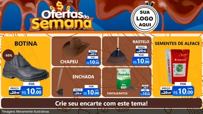 Modelo de TV para TV Horizontal com o tema Ofertas da Semana - Páscoa para Agropecuária
