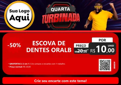 Modelo de Cartaz para Cartaz A4 Horizontal com o tema Quarta Turbinada para Higiene Pessoal